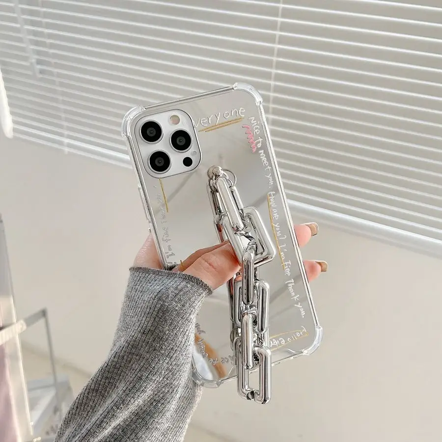 Креативный зеркальный браслет на запястье подходит для iPhone11 12promax мобильный