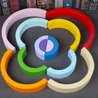 Радужные блоки, деревянные игрушки для детей от 2 до 4 лет, Монтессори, сделай сам, креативная игра для укладки, развивающая игрушка, подарок