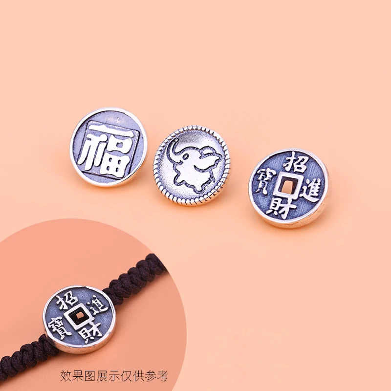 Винтажные тайские серебряные пуговицы S925 ювелирные изделия ручной работы