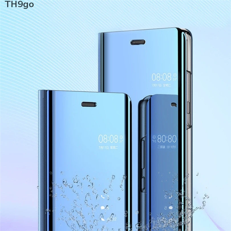 Водонепроницаемый прозрачный зеркальный Тонкий флип-чехол с подставкой для Samsung