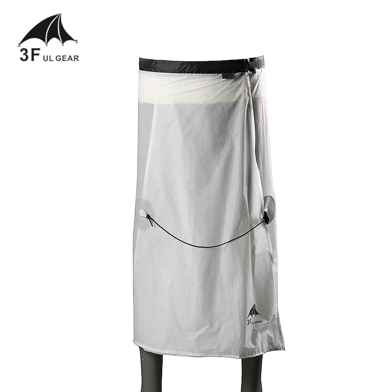

3F UL GEAR дождевая юбка 15D нейлоновая Tyvek с силиконовым покрытием для отдыха на природе, кемпинга, походов, легкая водонепроницаемая