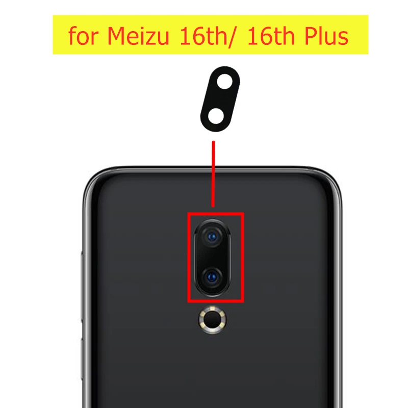 2 шт./лот для Meizu 16th/ 16th Plus стеклянный объектив задней камеры основной с клеем