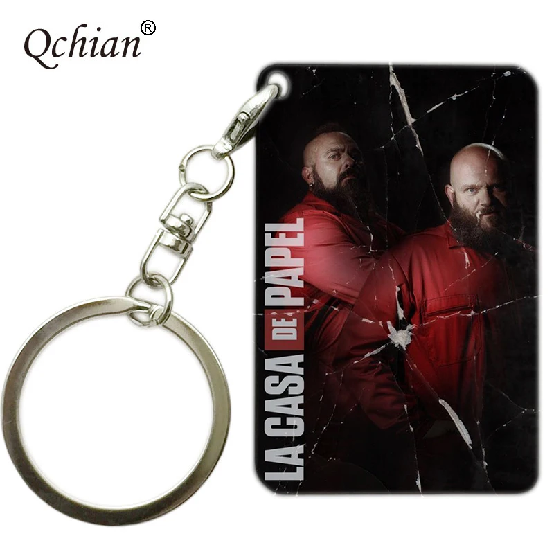 TF95-K-55 ТВ шоу House Of paper брелки для ключей деньги кража брелок La casa de papel chaviro для женщин и мужчин модные ювелирные изделия bella ciao музыкальная шкатулка - Цвет: TF95-K-55