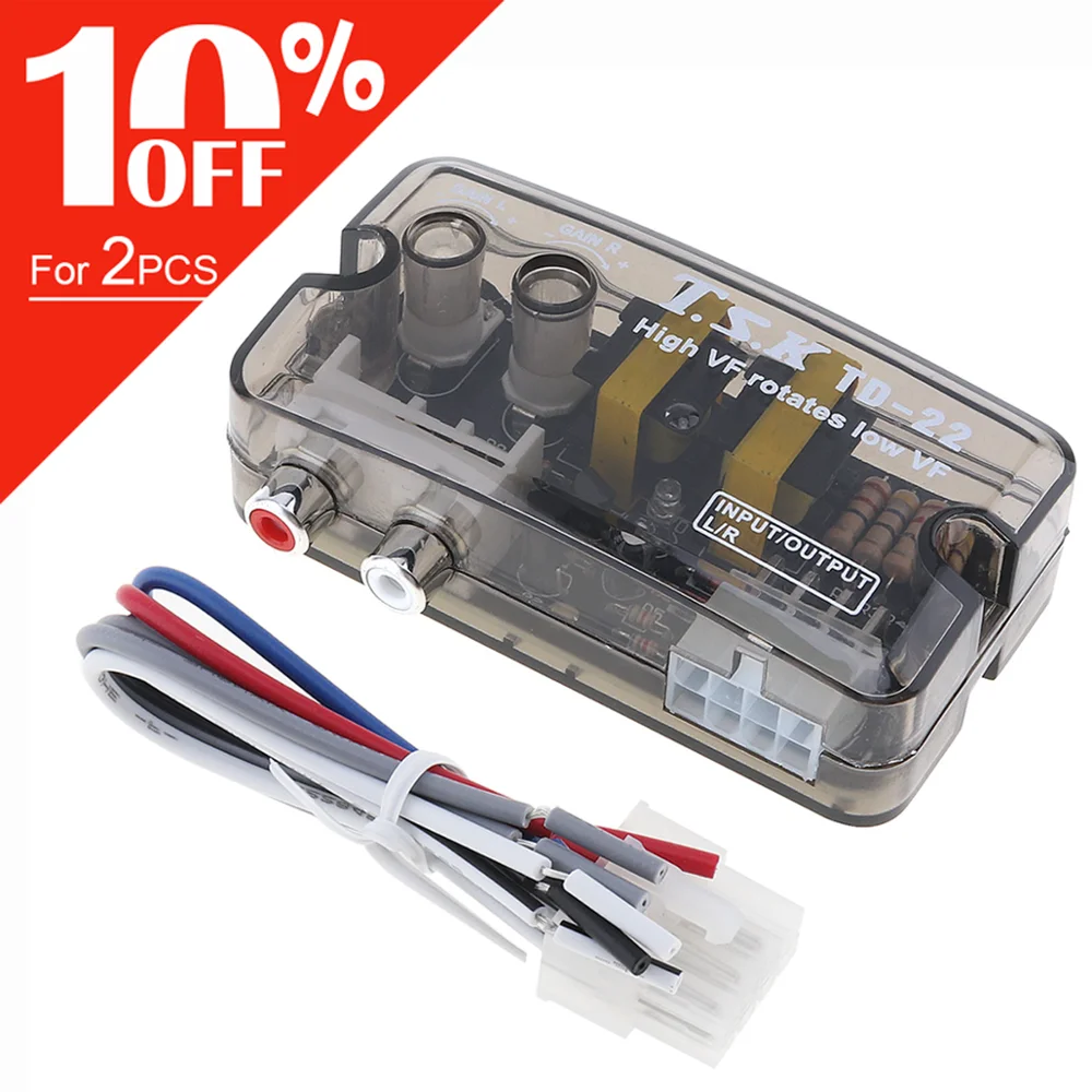 

RCA Car Subwoofer High Frequency to Low Frequency Converter with Time Delay Function Suitable for Cars / Motorcycles