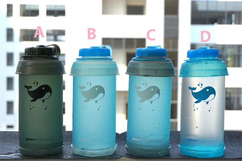 

Collapsible Foldable Water Bottle , 750ml 25oz Free Reusable Foldable Folding Lightweight Compact for Camping Backpacking Hiking