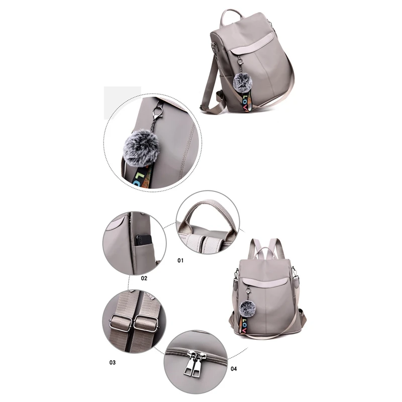 Waterproof Casual Women's Backpack Anti-Theft Outdoor Leisure Teen Girl Schoolbag | Багаж и сумки