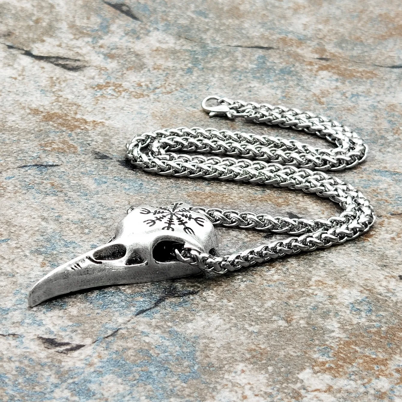 EDC Самозащита Viking череп ворона ожерелье нордический амулет металлический кулон