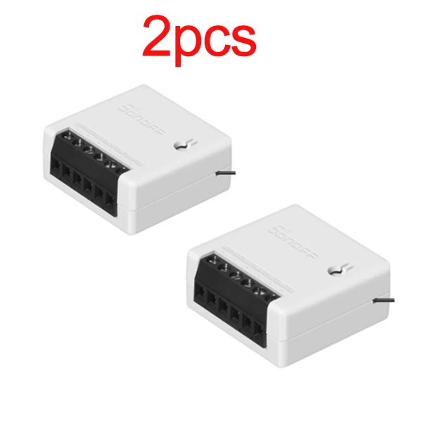 Sonoff Mini 2PCS 1/2/3/5/6/8/10/20 шт. Sonoff экшн-камера с Wi-Fi подключением Smart 2 Way переключателя «сделай сам» Умный дом удаленного Управление таймер работать с Alexa Google Home - Комплект: Sonoff Mini 2PCS