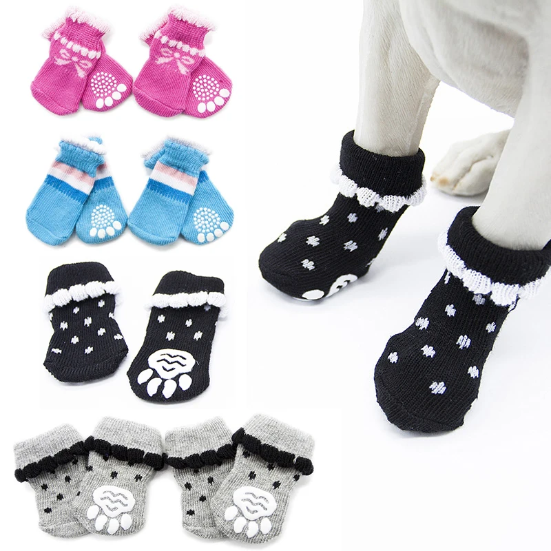 4 шт./компл. противоскользящие носки с рисунком когтей для собак кошек домашних