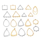 Серьги-капельки из нержавеющей стали для самостоятельной сборки, подвески под золото, 10 шт., проволочные компоненты