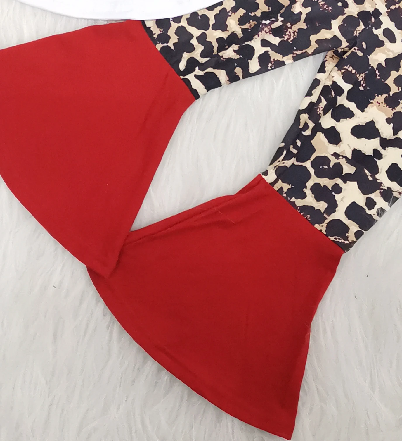 

2020 new design children's long-sleeved girl flared pants boutique set yll