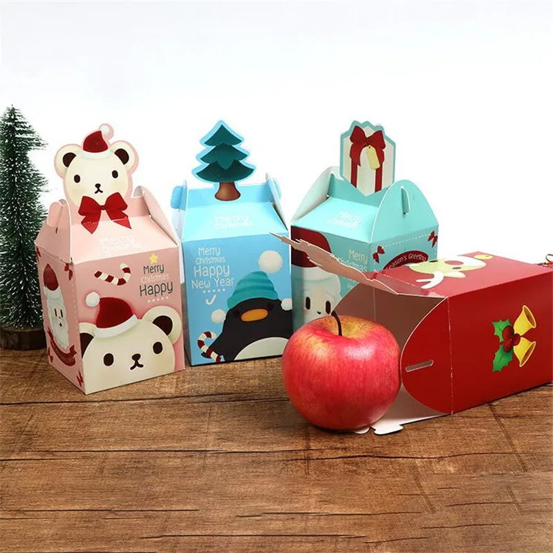 

40Pcs/Lot Gift Jewelry Box Bell Christmas Box Decoration Wedding Gifts For Guests Elk Birthday Supplies Handle Party Packaging