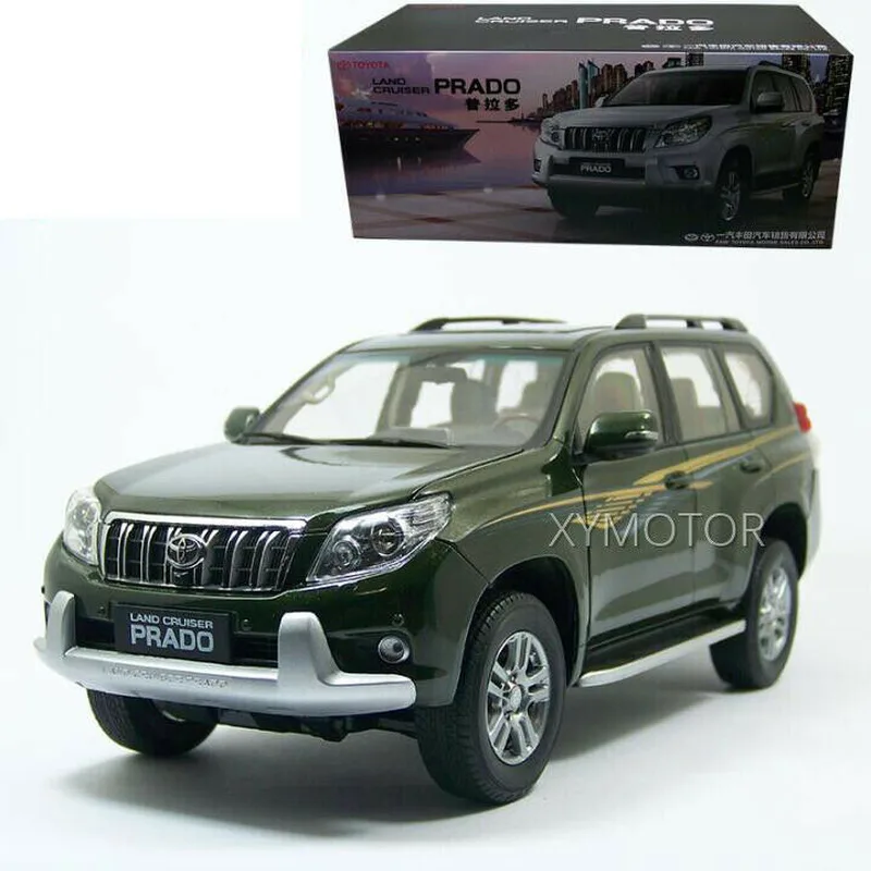 

New 1:18 For Toyota Land Cruiser PRADO VX LC150 Diecast SUV Car Model Gift Collection Ornament Display White/Green Metal,Plastic