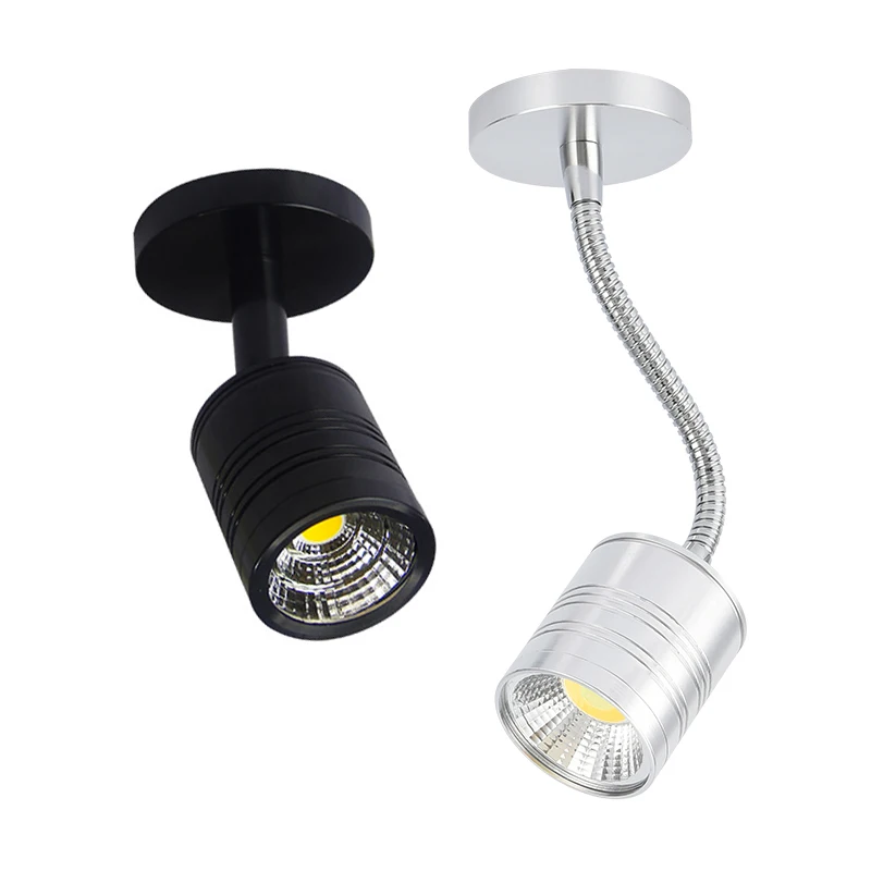 

LED Wall Lamp AC90-260V 3W 5W Modern Bedroom Bedside Lamp Black Silver White Light Body Degree Angle Adjustable Wall Light
