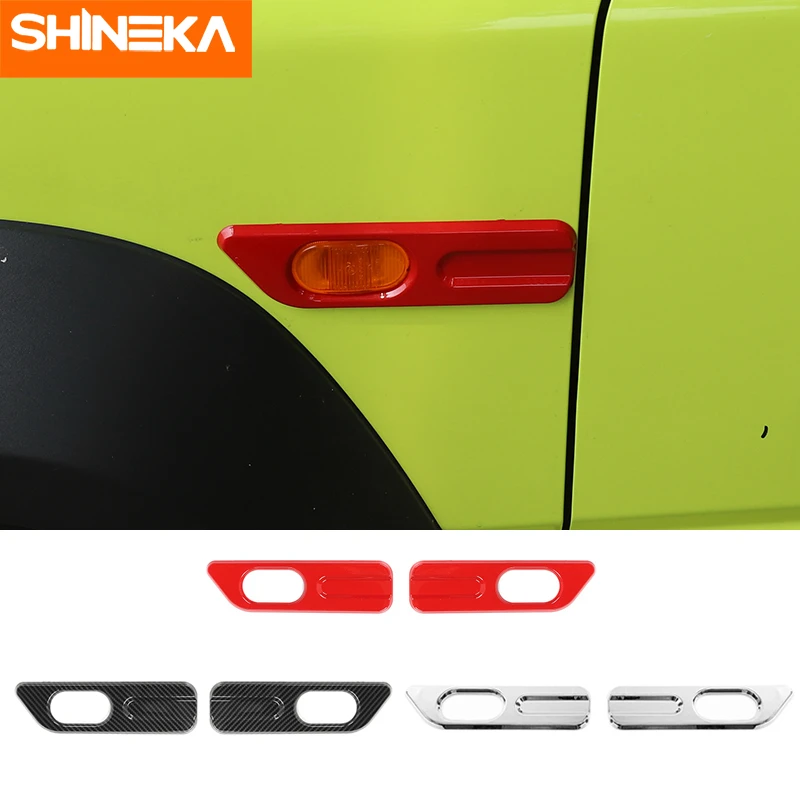 

Наружные наклейки SHINEKA для Suzuki Jimny, боковой брызговик автомобиля, поворотник, крышка, декоративная защита для лампы для Suzuki Jimny 2019 +