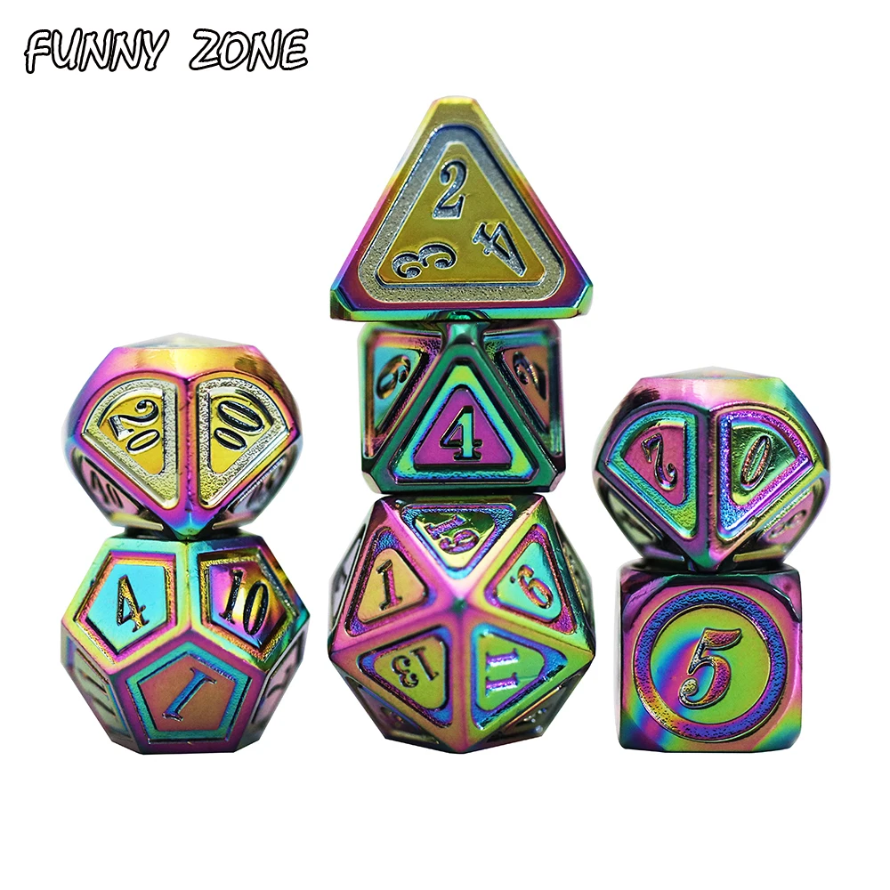 Металлические игральные кости набор DNDND тяжелые металлические DND с сумкой для