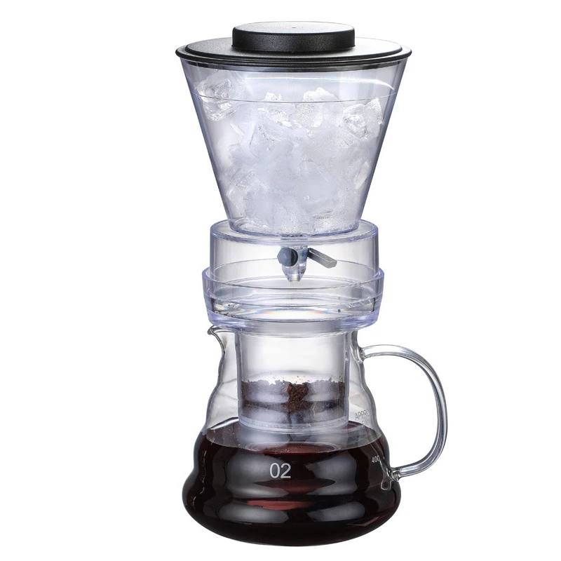 coffee pot-1 500 мл Кофеварка холодного заваривания с многоразовым фильтром из нержавеющей стали толстое стекло перколяторы cafetera expreso кофейник со льдом - Цвет: coffee pot-1