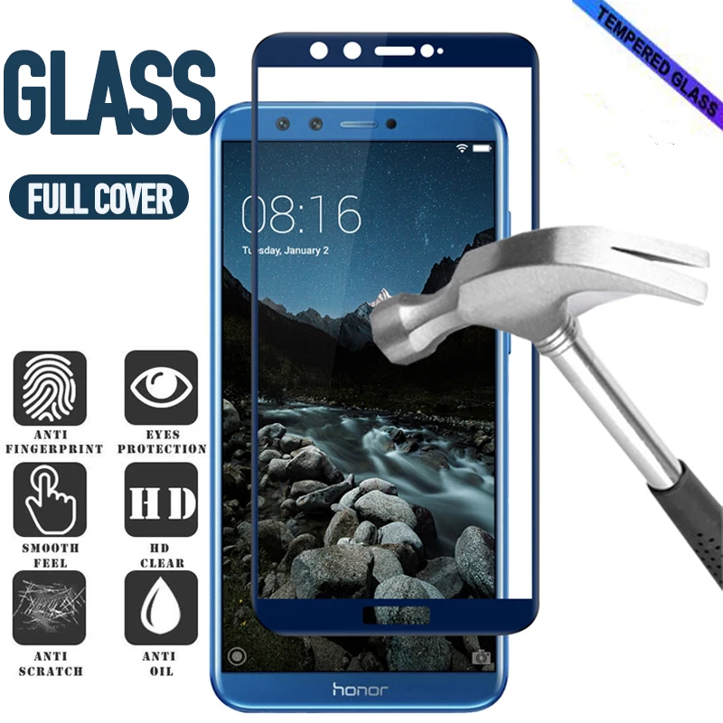 Защитное стекло закаленное для Huawei Honor 9Lite 9 9i 9X 8X max 8A 8 Lite|Защитные стёкла и плёнки