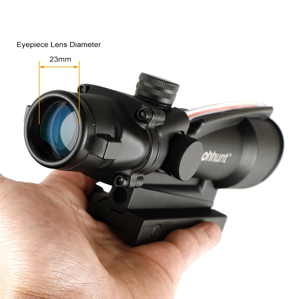 Tactical 5x35 ACOG Style Real Fiber Red or Green Glass Illuminated Chevron Etched Reticle Optics Sights Hunting RifleScopes | Спорт и