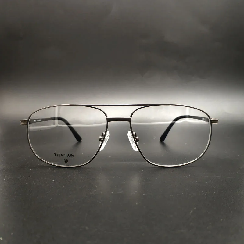 Чисто титановые Ретро квадратные оптические очки Мужские поляризационные