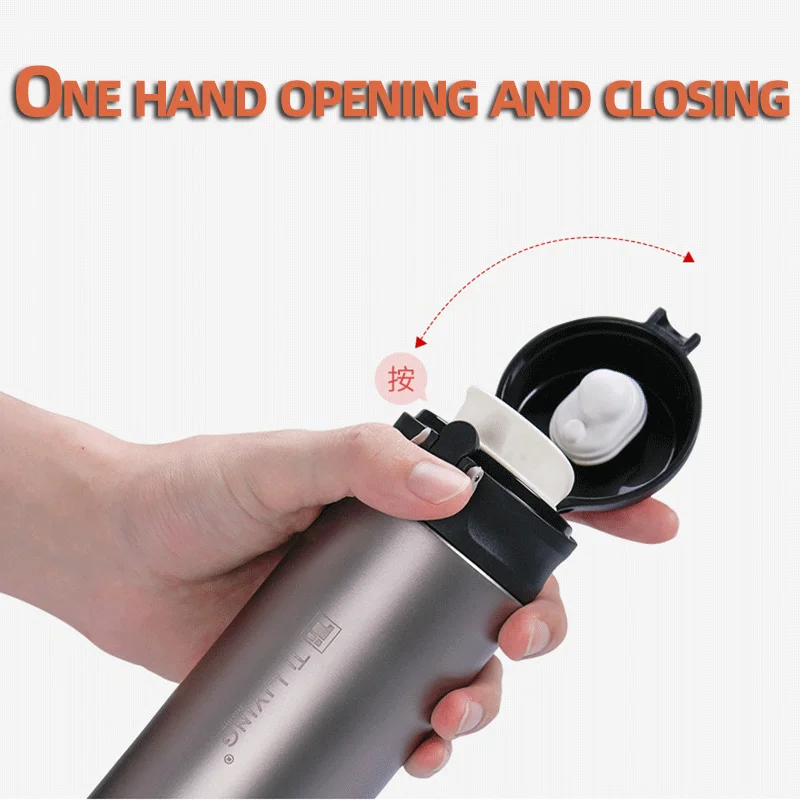 Титановый термос Спортивная вакуумная фляжка изоляционная бутылка для воды