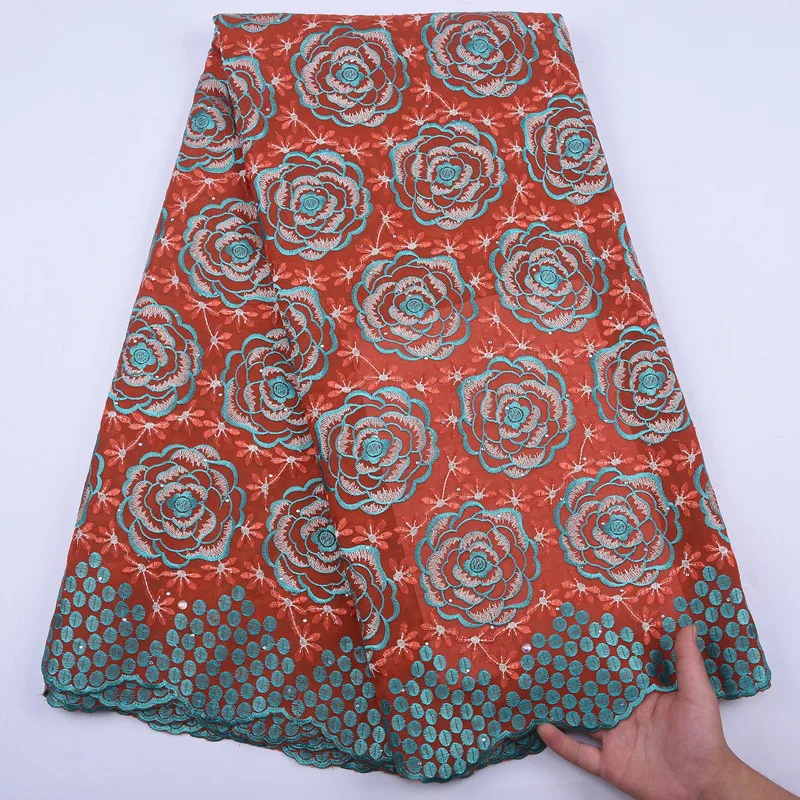 

SJD Кружева Новое поступление африканская кружевная ткань высокого качества вышитая Французская ткань яркая Алмазная нигерийская ткань для...