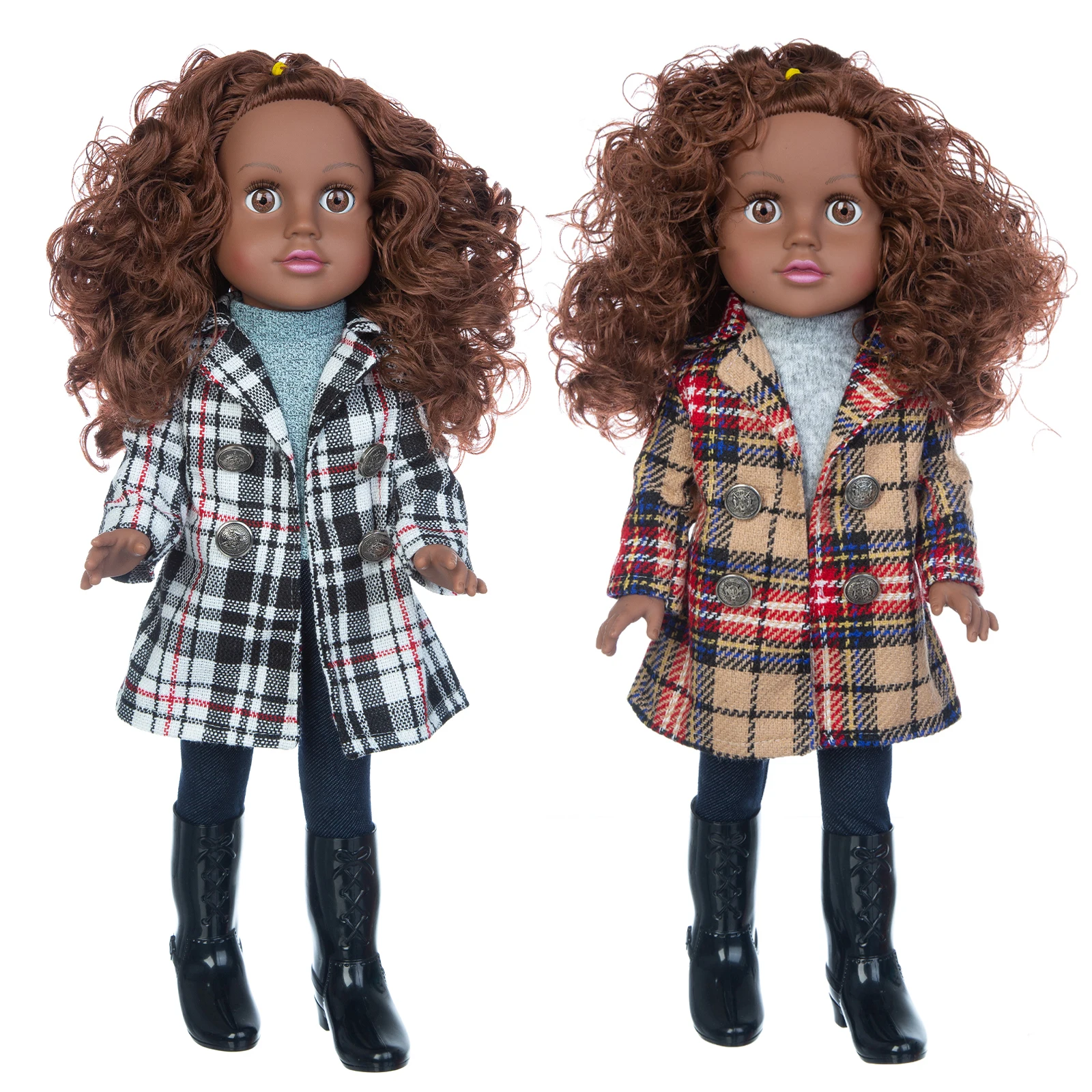 

Hot Selling 19 inch African Dolls Reborn Dolls Black Skin Curly Hair Girl Dolls Children's Dolls African Dolls