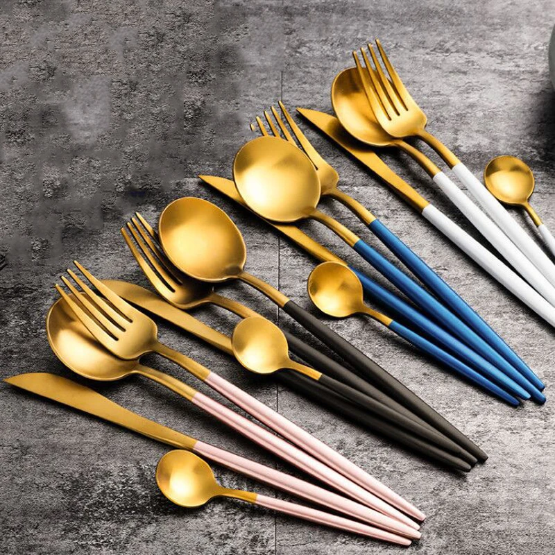 Набор посуды 304 Нержавеющая сталь столовых приборов в Корейском стиле