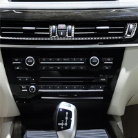 carbon fiber center air conditioner air vent outlet cover trim for bmw x5 x6 f15 f16 2014 2018 car accessories car stickers