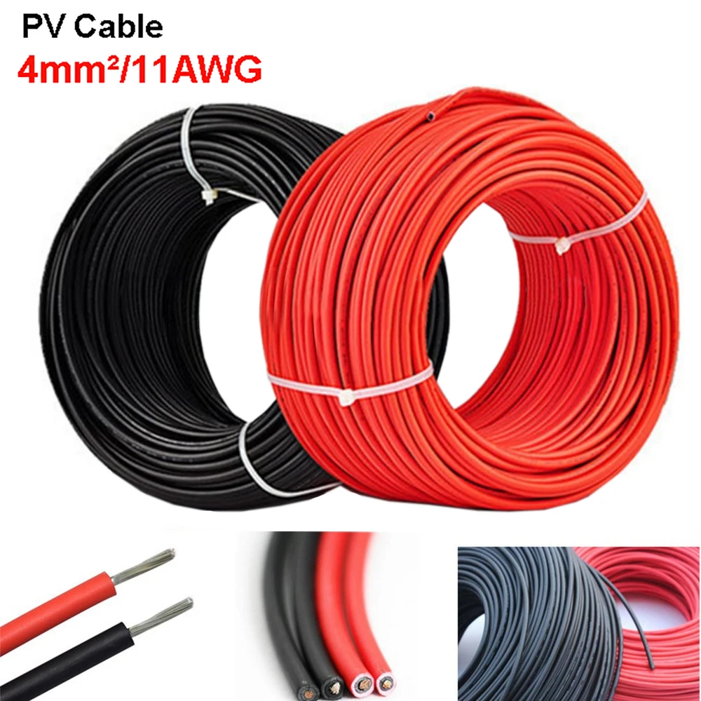 

Solar Panel Connector Extension Cable Wire 4mm²/11AWG 5m/10m/15m/20m 16ft/32ft/49ft/65ft for solar photovoltaic system PV module
