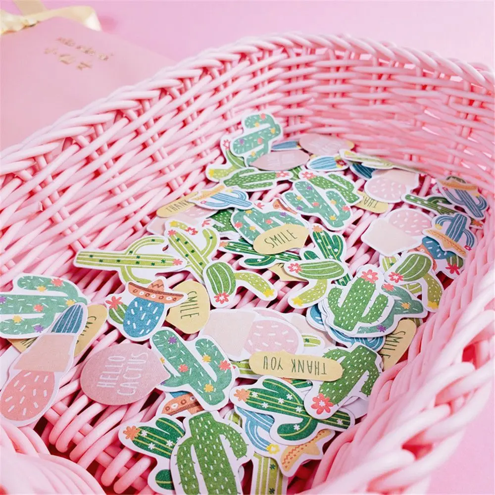 2 упаковки милые кактус наклейки с Фламинго Kawaii Канцтовары DIY Скрапбукинг