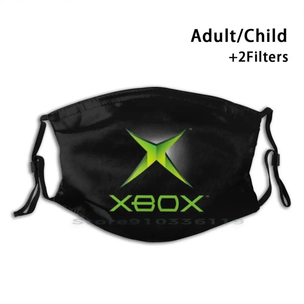 

Xbox Classic Logo Reusable Mouth Face Mask With Filters Kids Xbox Video Games Microsoft