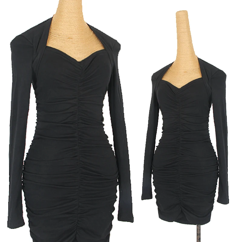 Женское платье для латиноамериканских танцев пикантное плиссированное с