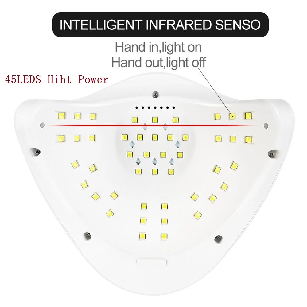 90 Вт Высокая мощность 45 светодиодный сушильщик для ногтей Светодиодный УФ лампа