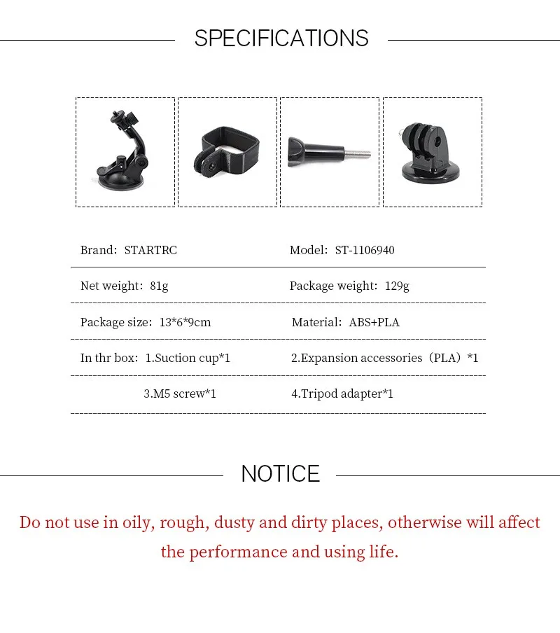 

Multi-purpose Vacuum Chuck For Fimi Palm Handheld Stand Expansion Bracket Mount Adapter Camera Accessoriestable Holder Dropship