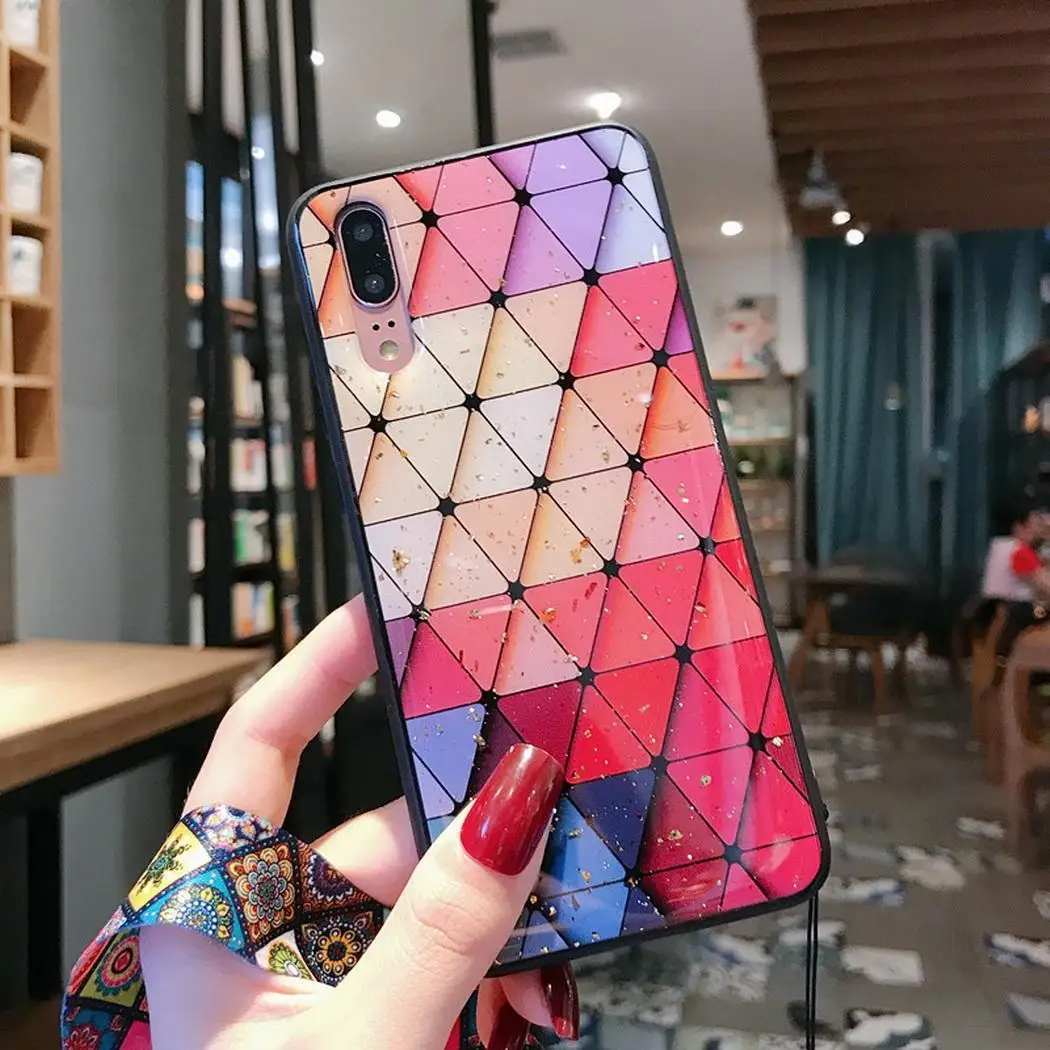 Модный силиконовый милый чехол с ромбовидным дизайном для телефона huawei P30 |