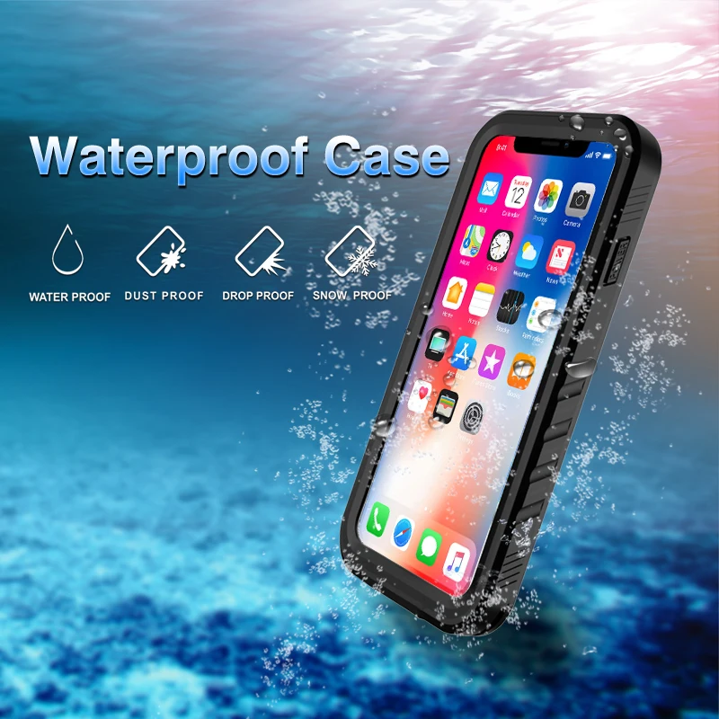 Ударопрочный водонепроницаемый чехол для iPhone X XS Max XR дайвинга 6 6S 7 8 Plus подводный