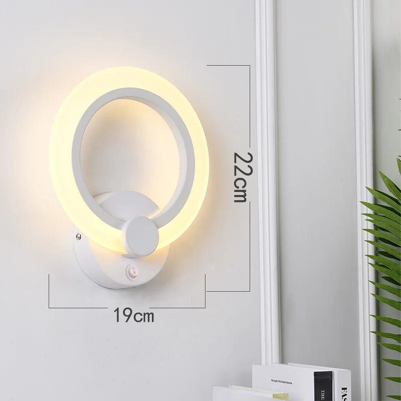 

Modern Iron Base Wall Light Bedroom Bedside Hotel Engineering Aisle Lamp Leaf Shape Elliptical Acrylic Creative Wall Lamp