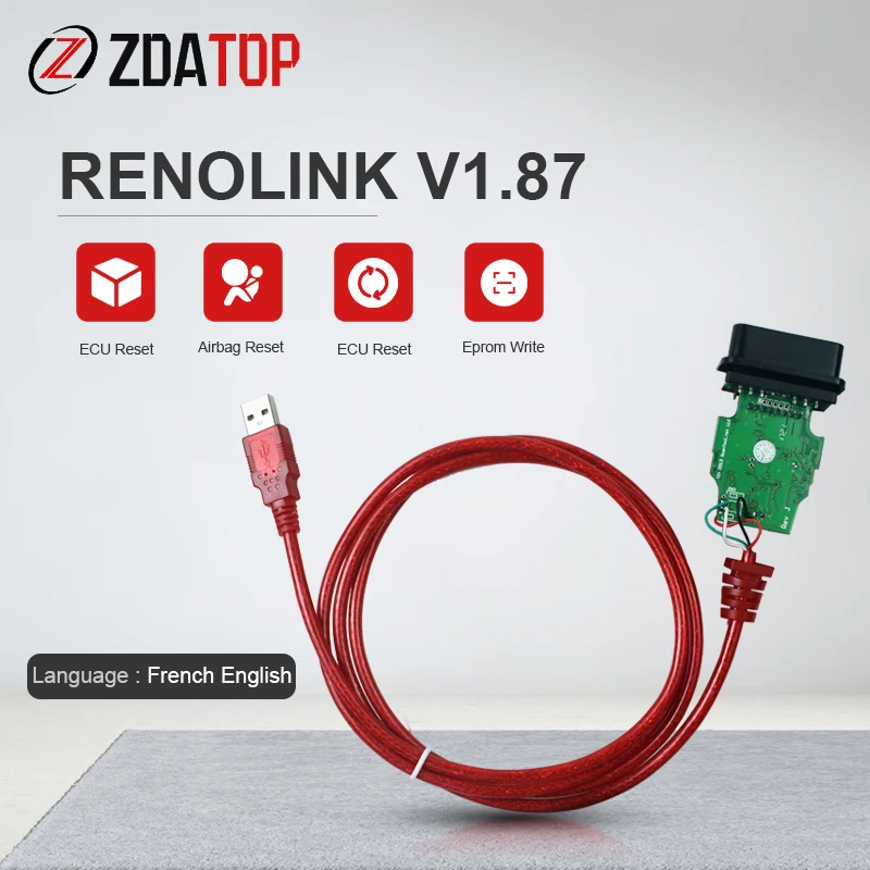 Программатор Renolink V1.87 OBD2 программатор ECU V1.52 кодирование по CD ключа UCH приборной