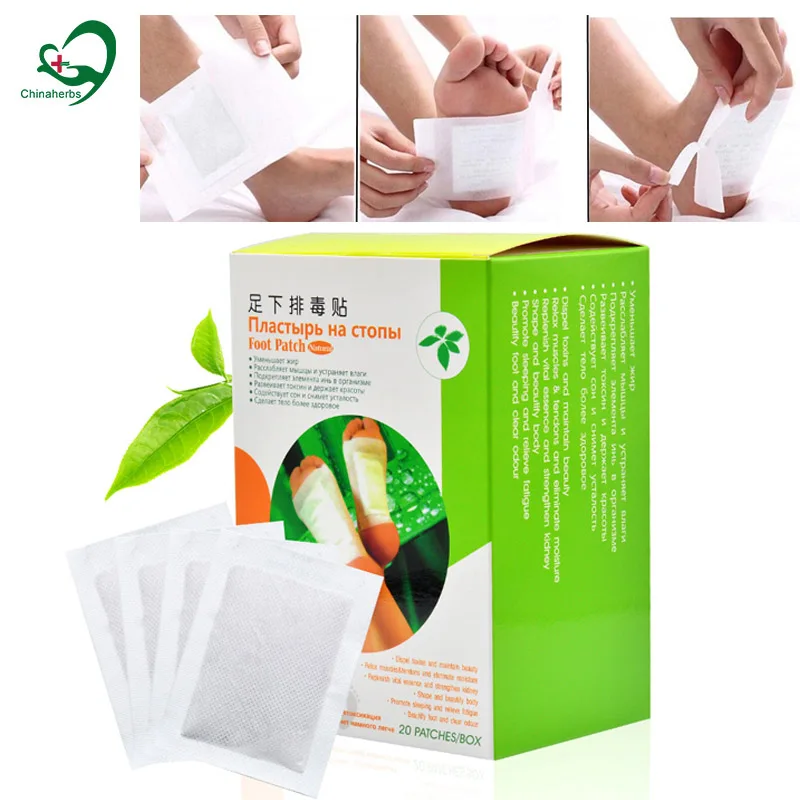 

80pcs/4packs Chinese Detox Foot Patch Weight Loss Improve Metabolism Relieve Stress Increase Energy Herbs Extraction Plaster