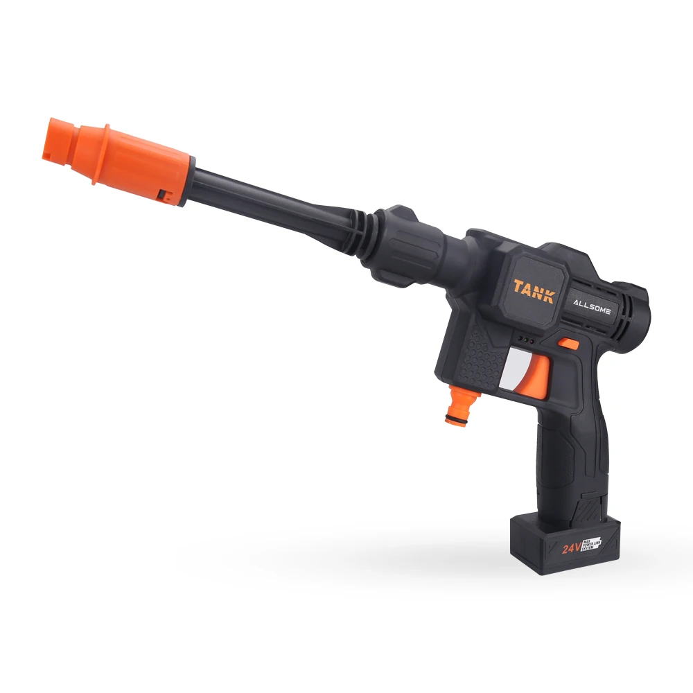 

ALLSOME Wireless Car Wash Gun Portable Car Water Gun Rechargeable Lithium Battery High Presseure Car Washer