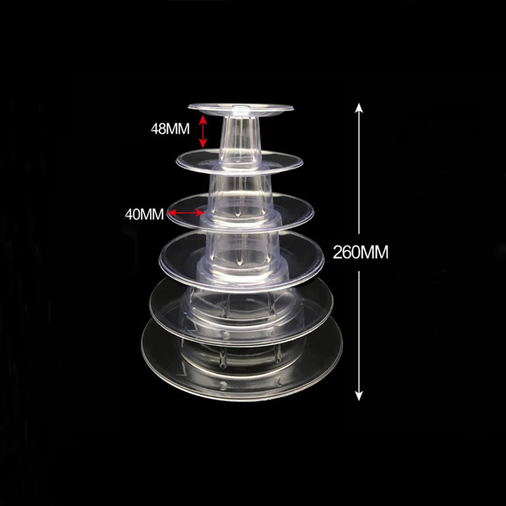 

6-tiers Macaron Display Stand Cupcake Tower Rack Cake Stands Pvc Tray For Wedding Birthday Cake Decorating Tools Party Supplies