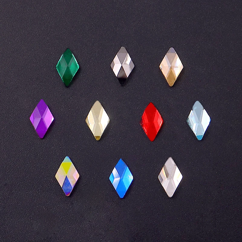 10 шт. кристаллы AB каплевидные для ногтей камни в форме капли плоские стразы стекла 3D дизайн художественные