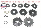 Передняя Звездочка двигателя для мотоцикла Honda, 9T 10T 11T 12T 13T 14T 15T 16T 17T 18T Tooth 420 ID 20 мм