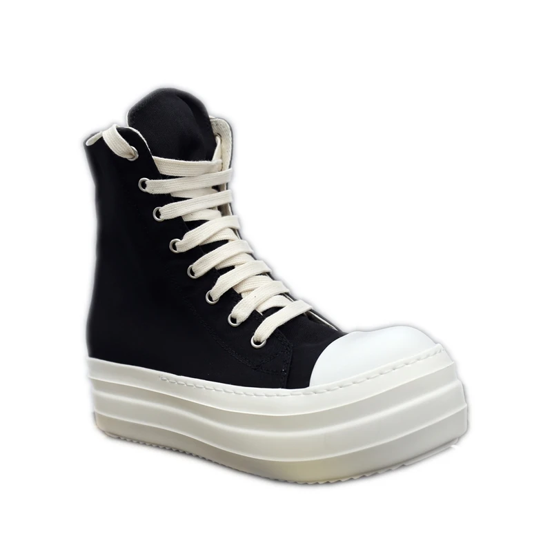 

MStacchi Elegant Totem Thick Bottom Men Shoe Casual Breathable High Quality Lace-Up Zipper-Sid Zapatillas Hombre Plus Size 35-44