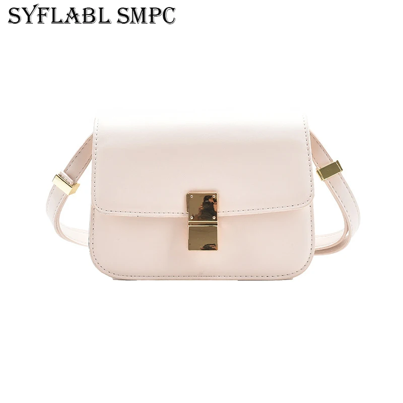 

Brand Design Luxury Vintage Crossbody Bag for Women 2021 Simple PU Leather Shoulder Bag Female Fashion Solid Color Handbag