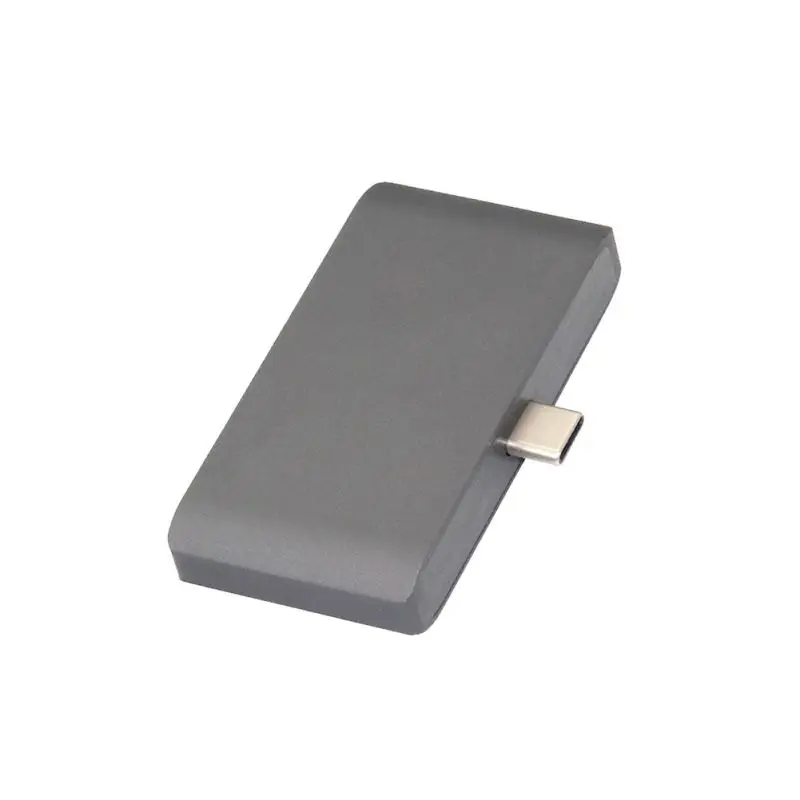 С внешним кабелем штырь-гнездо 3 в 1 мультипортовый адаптер типа C на 4K HDMI USB 0