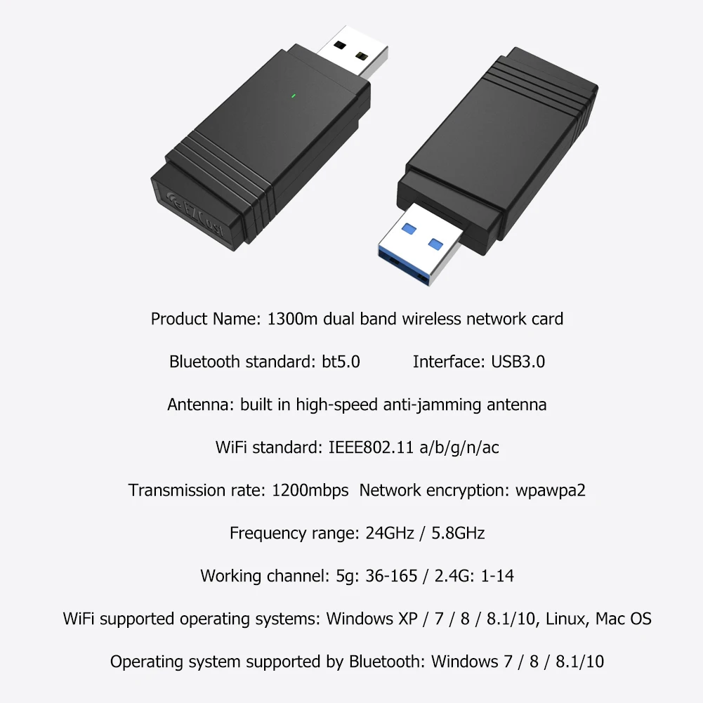 USB Wi-Fi  1300 /, 2, 4 /5, 8