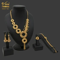 nigerian jewelry sets for women ethiopian luxury arabic wedding party fashion necklace earrings bracelets indian gold plated