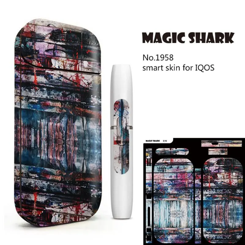 

Universal Fashion PVC Bumpy Printing Sticker Anti-dust Decorative Protive Film Skin for IQOS Box Cover Case